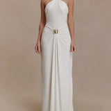 Elegance Redefined: Halter Neck Evening Dress