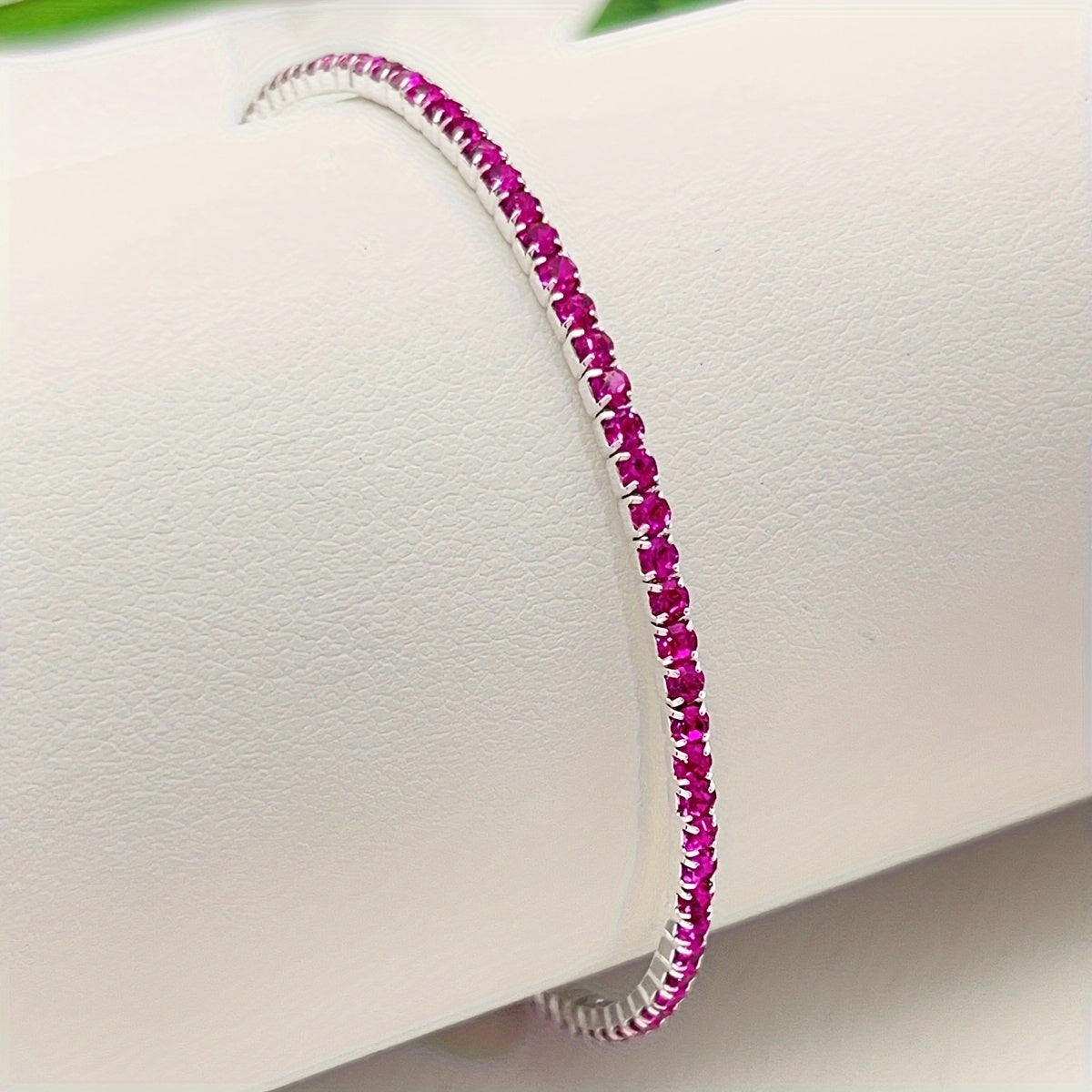 Pulseira Elástica Feminina de Tênis com Strass Ultra Fina - Versátil para o Dia a Dia, Estilo do Dia a Dia,Corrente Estilosa,Corrente banhada a prata,Artesanato Fino,Acessório de Pulso,Pulseira de Moda,Colecionadores de Acessórios,Presente Para Ela