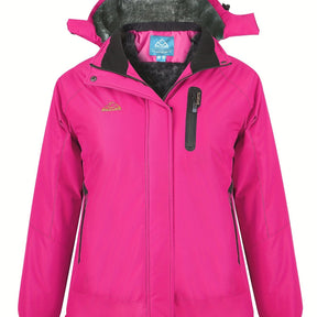 Elegant Women's Ski Jacket with Removable Hood