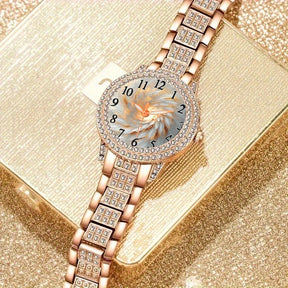 1 Relógio de Pulso Feminino com Mostrador Decorativo. Presente Ideal para Aniversários e Festas, Adequado para Mulheres e Estudantes