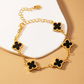 1pc Pulseira Feminina com Charme de Trevo da Sorte - Corrente Elegante Entrelaçada e Delicado, Com Medalhão em Forma Quadrifólio Dourando & Esmaltação Branca – Joia Sofisticata para Uso Diário no Aniversario do Namoro/Dias das Mães/Apreciao ao Professor ou Voltarem às Aulas. Confortável Duravel Estilosa Presente que Simboliza Boas Vibracoes Heranç Irlandesa Ideala Para Eventos Casuais Formalis