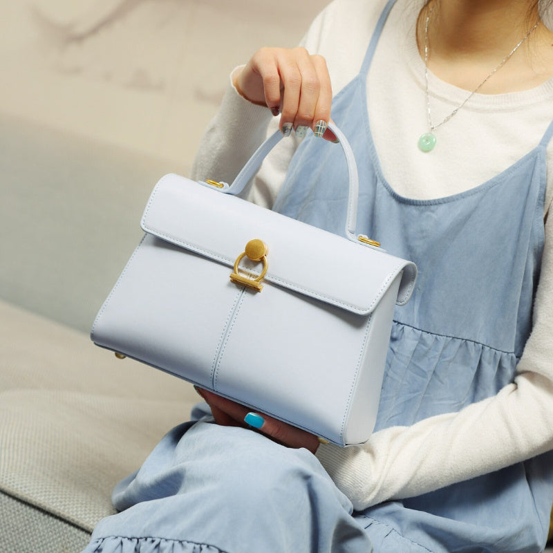 Mala de luxo leve e vintage de alta qualidade para mulheres, ideal para uso diário, com design clássico e eterno, oferecendo longevidade. Com 20 tipos básicos de malas para combinação de outfit.