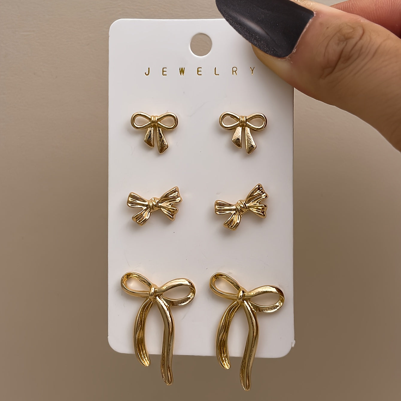 Conjunto de 6 peças de brincos de botão exquisitos e elegantes em forma de laço, conjunto clássico de brincos franceses para mulheres, design multi-estilo, joias elegantes e versáteis adequadas para uso diário, festas, encontros, casamentos e férias.
