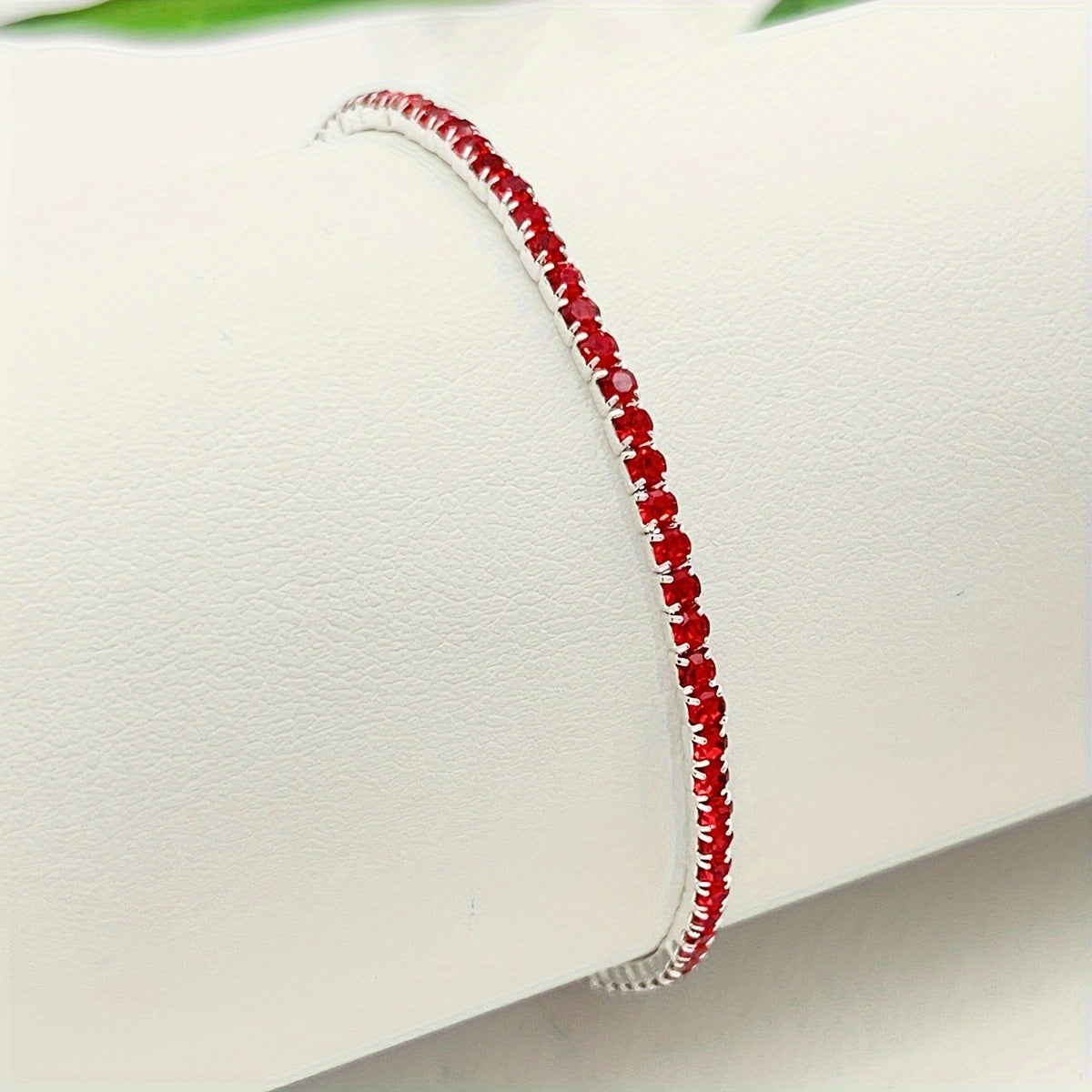 Pulseira Elástica Feminina de Tênis com Strass Ultra Fina - Versátil para o Dia a Dia, Estilo do Dia a Dia,Corrente Estilosa,Corrente banhada a prata,Artesanato Fino,Acessório de Pulso,Pulseira de Moda,Colecionadores de Acessórios,Presente Para Ela