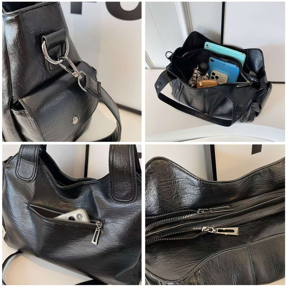 Bolsa de Viagem Retro Leve, Bolsa Esportiva Portátil com Detalhes em Rebites, Bolsa de Ombro com Alça Larga para Viagens de Negócios, Bolsa para Natação e Fitness, Equipamento de Natação,Bolsa de Ginástica,Bolsa de Ombro Estilosa,Design Retro,Costura de Alta Qualidade,Fechamento de Zíper,Bolsa com