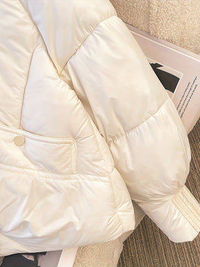 Casaco de Inverno Quente para Mulher - Casaco Oversize com Capuz Removível, Isolamento Espesso para Clima Frio, Corte Solto Elegante, Bolsos Frontais - Roupa Exterior Chic para o Dia a Dia & Casaco de Inverno, Roupa para Clima Frio, Roupa de Inverno Elegante, Roupa de Inverno Durável