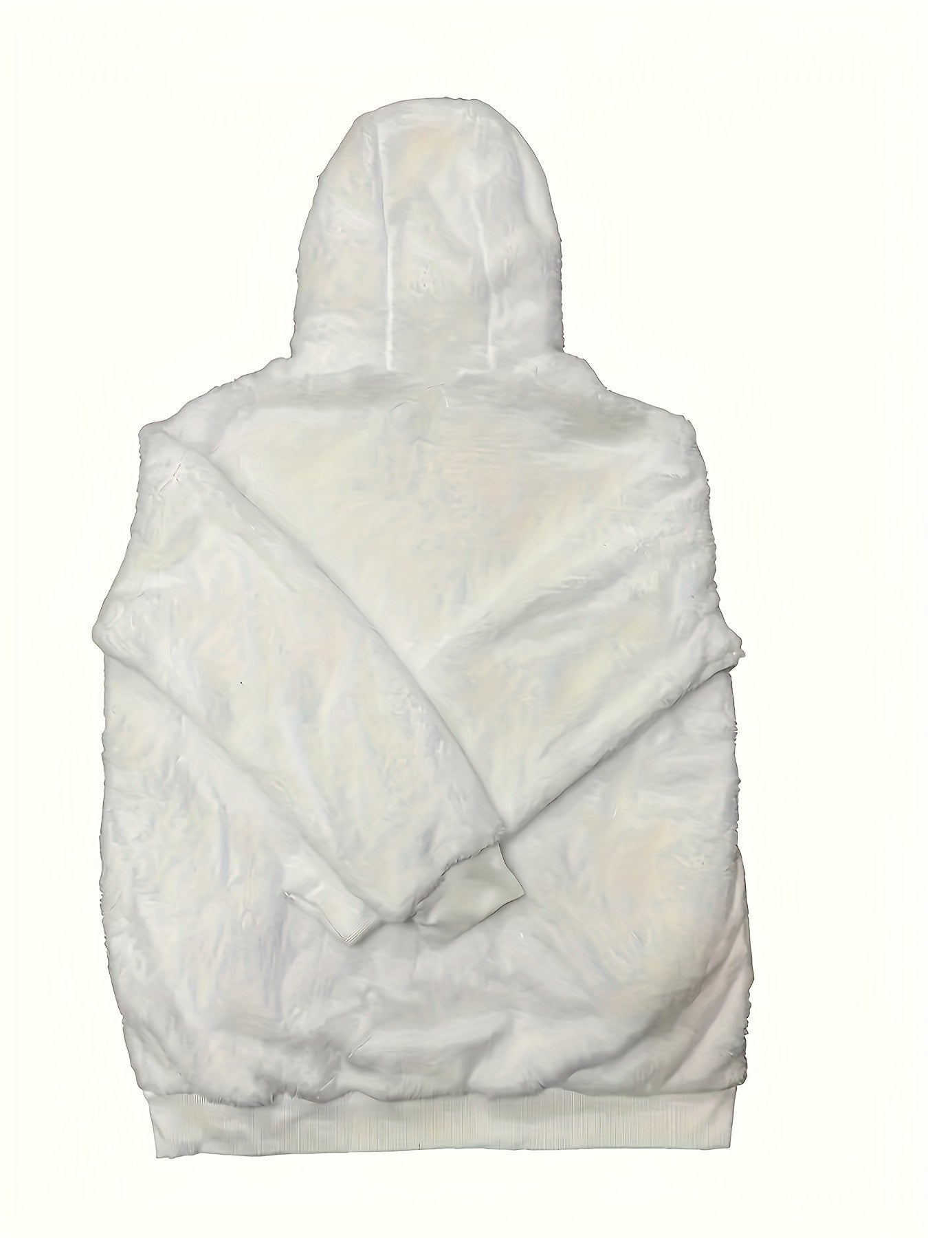 Tamanho Grande - Tamanho Grande - Tamanho Grande - Casaco Elegante com Capuz para Mulheres de Tamanho Grande - Casaco Macio de Manga Comprida com Fecho de Correr e Bolsos, Lavável na Máquina, Cor Lisa, Estilo Casual