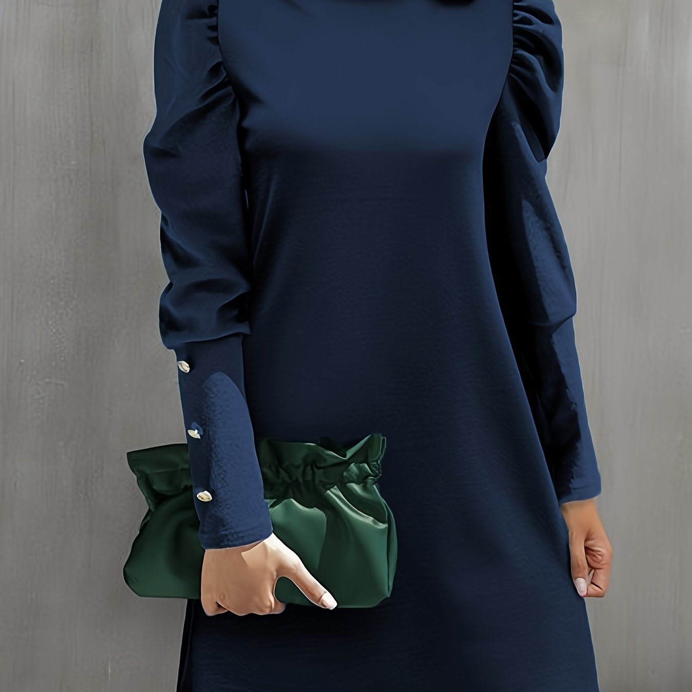 Timeless Elegance: Long Sleeve Button Dress