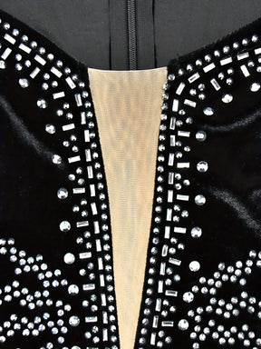 Vestido Sereia Elegante de Mangas Compridas com Detalhes em Cascata - Tamanho Adulto, Coleção Outono/Inverno