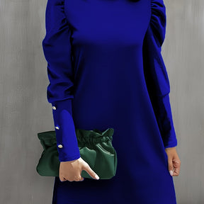 Timeless Elegance: Long Sleeve Button Dress