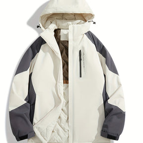 Elegant Windproof Women's Ski Jacket - Modern Color Block Design