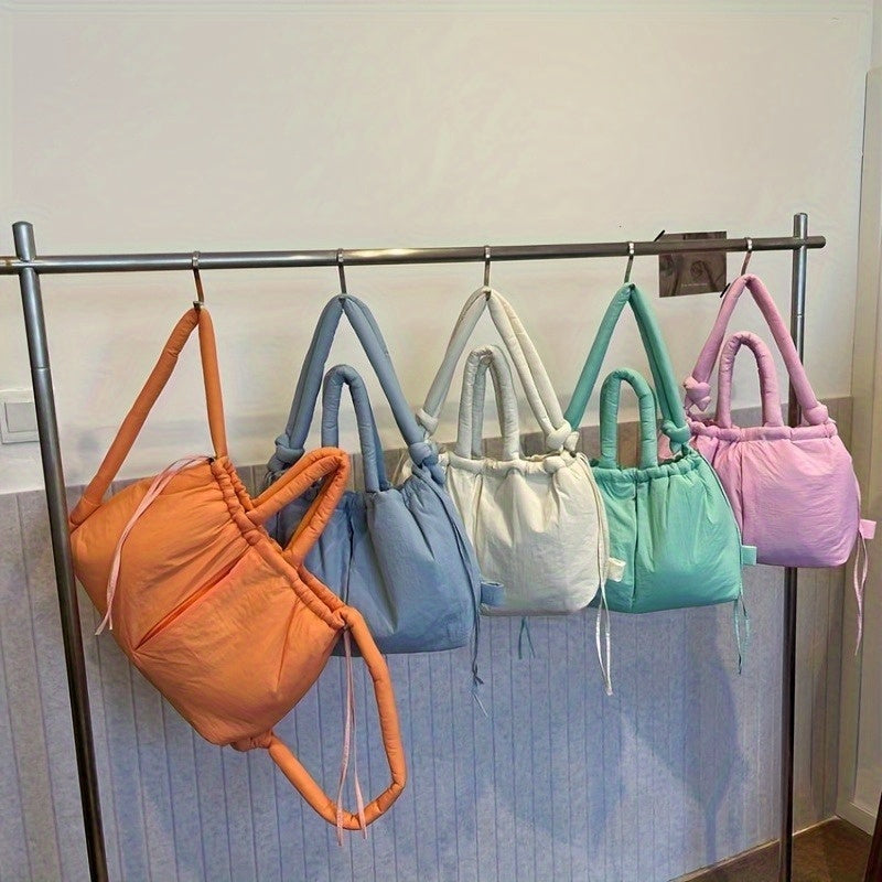 1pc Tote de Mulher, Jaqueta de Penas Diagonal, Grande Capacidade Leve Dupla Utilização, Diagonal de Nicho Portátil, Adequado para Trabalhadores de Escritório, Tamanho S, Viagens, Presentes de Feriado, Natal, Halloween, Etc