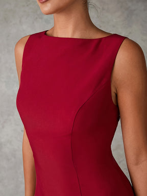 Vestido Feminino Elegante Sem Mangas - Mini Vestidos de Festa, Escritório e Dia a Dia, Silhueta Ajustada e Flare, Lavável na Máquina, Estilo Sofisticado e Versátil para Profissionais, Looks Chiques e Confortáveis