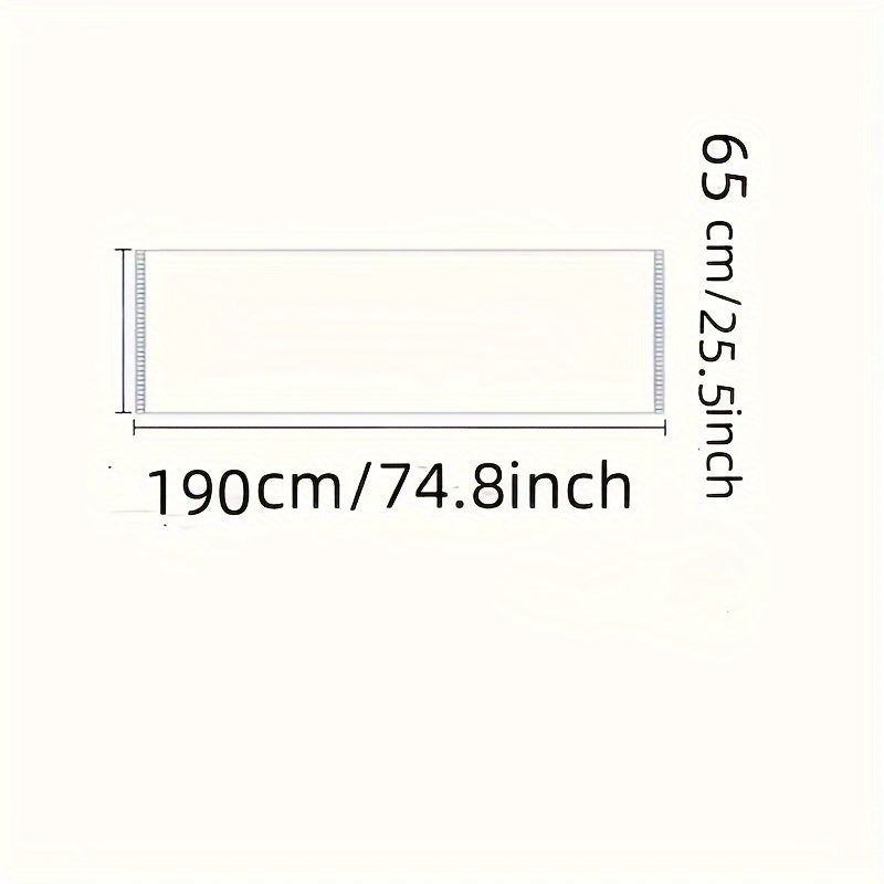 Cachecol espesso e elegante reversível para mulheres - Xale de poliéster quente e macio com franjas, design listrado bege e marrom, perfeito para camadas no outono e inverno