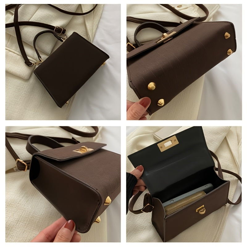 Carteira de mão quadrada multifuncional de alta qualidade para mulheres, bolsa transversal nova 2025, carteira embutida elegante e moderna, ideal para todas as estações