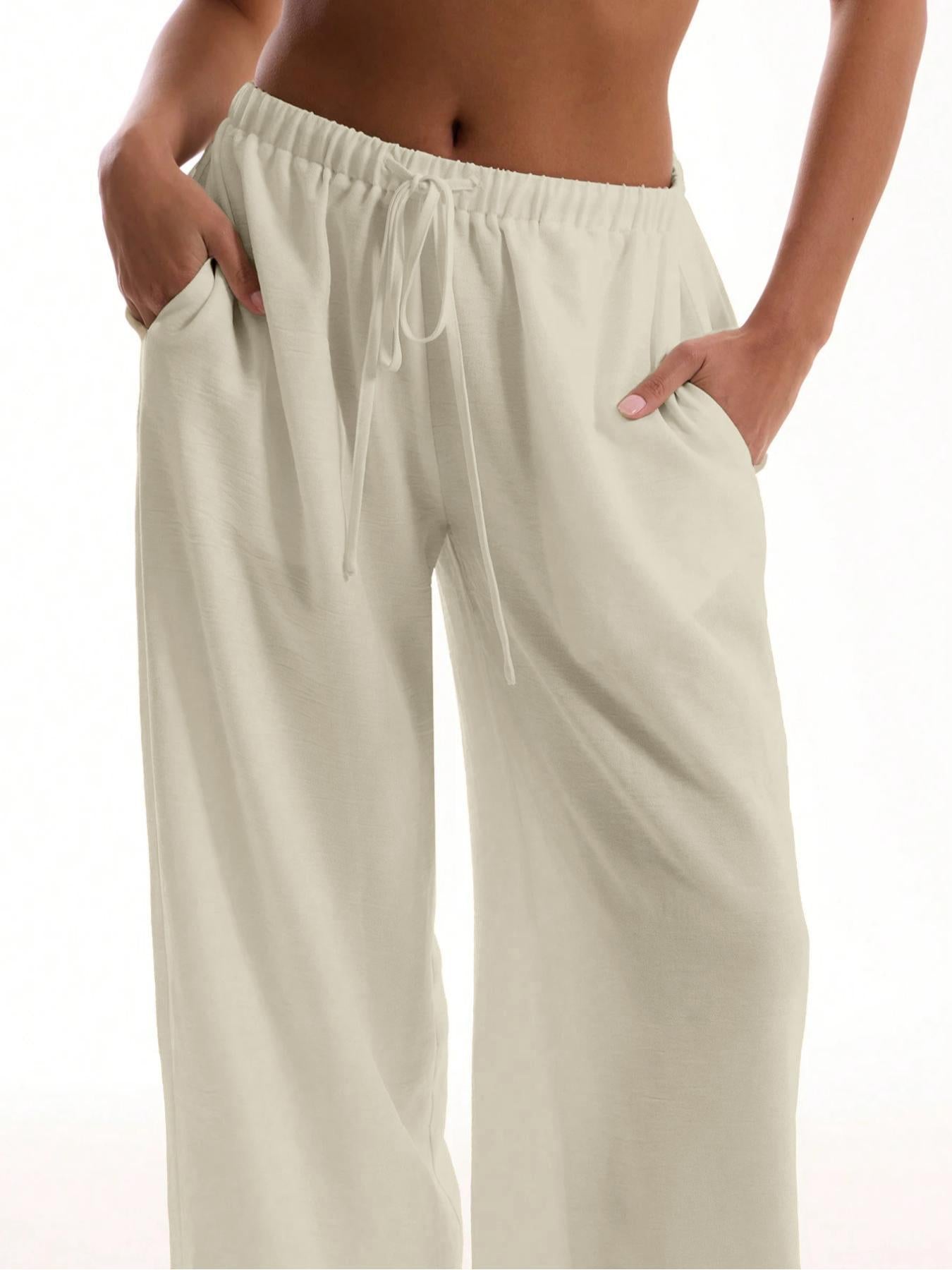 The Essence of Summer Ease: The Sculpted Wide-Leg Trouser