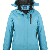 Elegant Women's Ski Jacket with Removable Hood