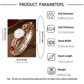Conjunto de 3 relógios de pulso elegantes para mulheres - Movimento de quartzo, caixa e pulseira em liga, mostrador redondo com acentos de pedras falsas coloridas - Presente perfeito para o Dia da Mãe, aniversários, aniversários, conjunto de relógios de pulso, acessório de aniversário, design sofisticado, relógio durável