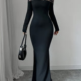 Wild Elegance Off-Shoulder Dress