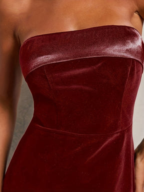 Vestido Babydoll: Camisola de Veludo Elegante e  com Cintura Ajustada para Festa à Noite para Mulheres