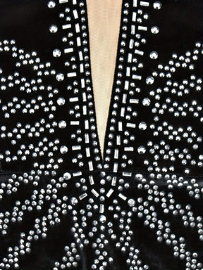 Vestido Sereia Elegante de Mangas Compridas com Detalhes em Cascata - Tamanho Adulto, Coleção Outono/Inverno