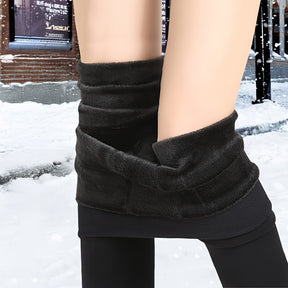 1 Par de Meias-Calças Térmicas Grossas para Mulheres - Calças de Inverno Resistentes com Aquecimento para as Pernas, Cobertura Completa e Camada Base para Frio Extremo - Leggings Elegantes Pretas (Lavagem à Mão/Limpeza a Seco) - Ideal para Atividades ao Ar Livre