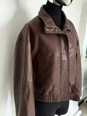 Casaco de Mulher em PU de Cor Sólida com Gola Alta e Bolso com Fecho, Estilo OUTTA BOX, Elegante e Casual, Doce e Cool, Adequado para Uso Diário, Festas, Outono e Inverno, Natal, Ano Novo.