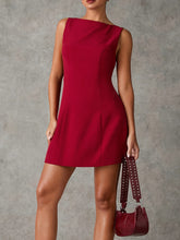 Vestido Feminino Elegante Sem Mangas - Mini Vestidos de Festa, Escritório e Dia a Dia, Silhueta Ajustada e Flare, Lavável na Máquina, Estilo Sofisticado e Versátil para Profissionais, Looks Chiques e Confortáveis