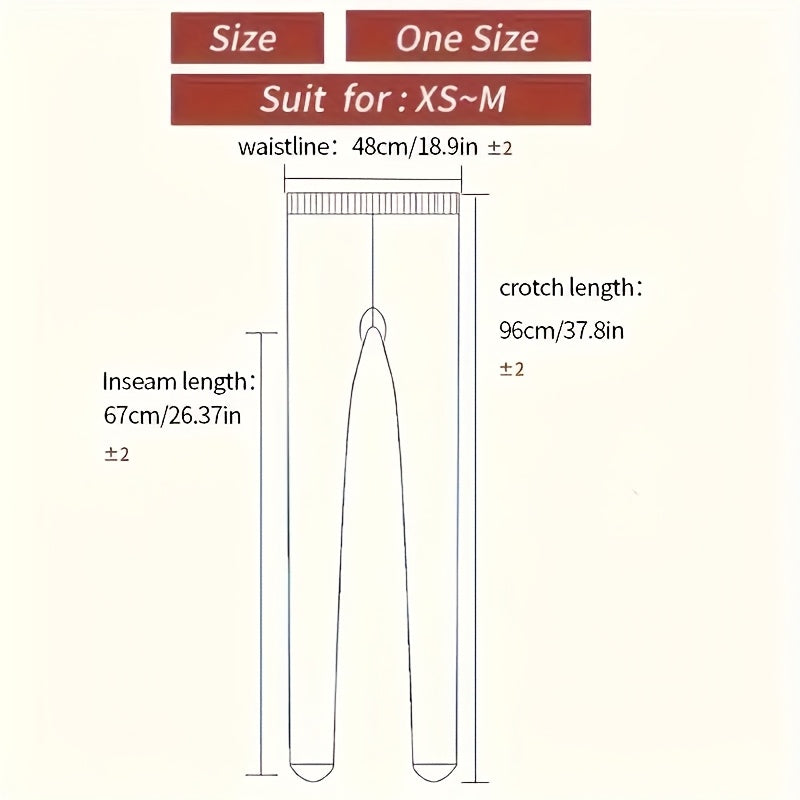 Meias-calças de Forro de Fleece para Mulheres - Leggings de Nylon Quentes e Modeladoras para Outono & Inverno, Anti-Engasos, Macias e Elásticas Bege/Nude, Laváveis à Máquina