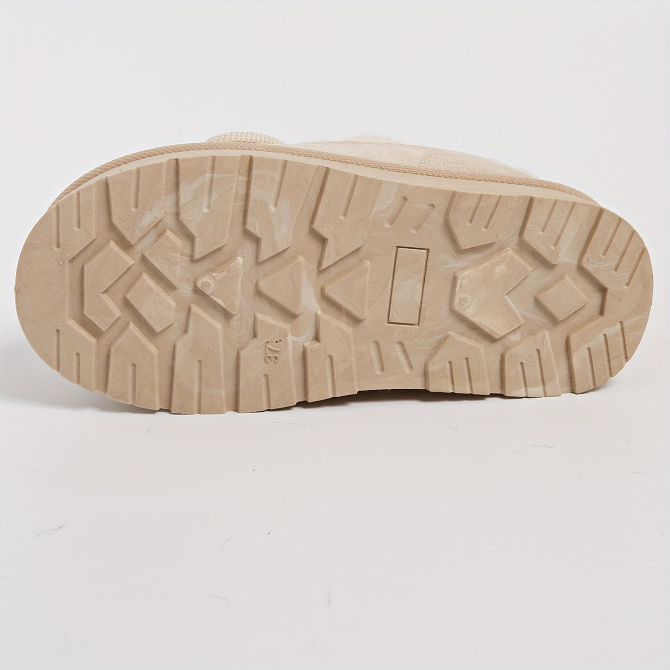 Botas de Neve Aconchegantes para Mulheres - Forro de Pelúcia, Sola Grossa, Cadarços Ajustáveis, Botinhas com Acabamento em Pele Sintética Bege para Máximo Calor e Conforto, Botas de Inverno