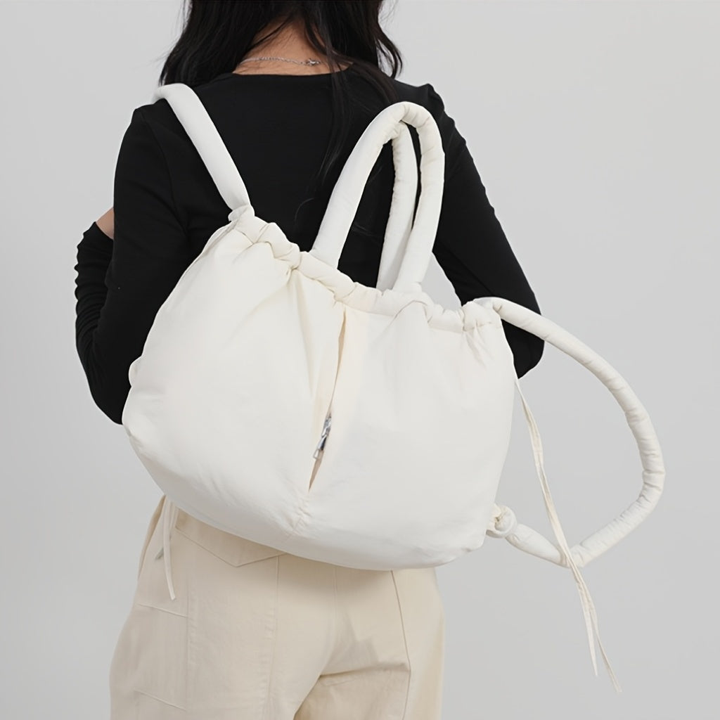 1pc Tote de Mulher, Jaqueta de Penas Diagonal, Grande Capacidade Leve Dupla Utilização, Diagonal de Nicho Portátil, Adequado para Trabalhadores de Escritório, Tamanho S, Viagens, Presentes de Feriado, Natal, Halloween, Etc