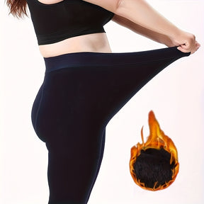 Meias-calças Térmicas de Cintura Alta para Mulheres - Calças de Inverno Resistentes com Gola Flocada Antiderrapante, Textura Grossa e Perolada (Grau 70/D) - Meias Térmicas Laváveis à Mão para Atividades ao Ar Livre - Meias Elegantes para Clima Frio