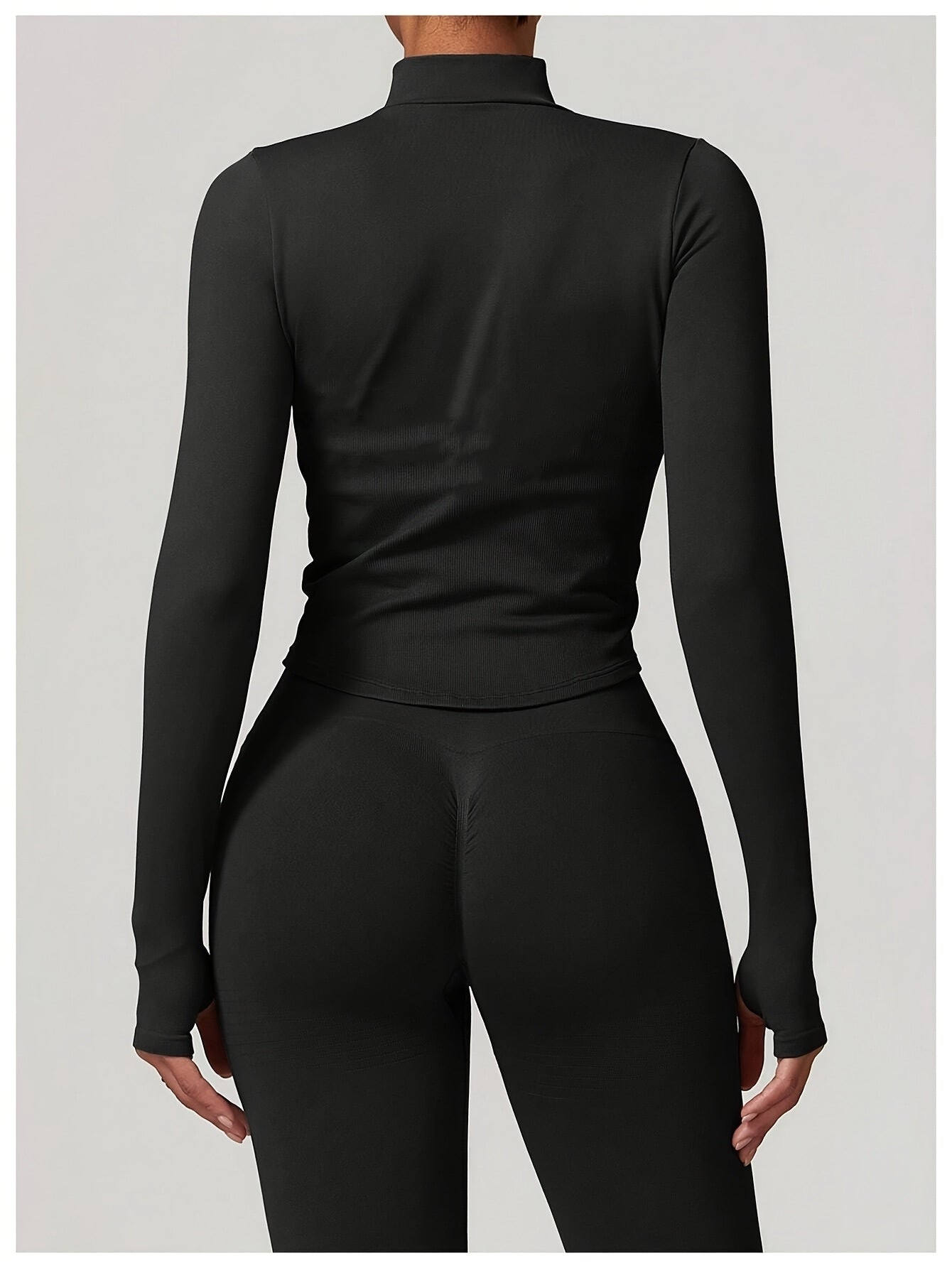 Jaqueta Esportiva Slim Fit Feminina, Top de Yoga com Zíper para Quatro Estações, Roupa de Fitness de Manga Longa e Secagem Rápida para Corrida e Ciclismo ao Ar Livre, Jaqueta de Treino Fitness,Camada de Exercício de Yoga,Jaqueta Atlética Slim Fit,Jaqueta Esportiva Feminina,Roupas Esportivas