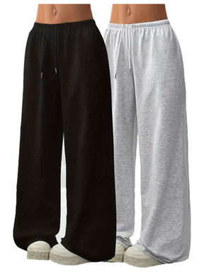 Conjunto de Duas Peças: Calças Esportivas Casuais Estilosas e Versáteis para Mulheres