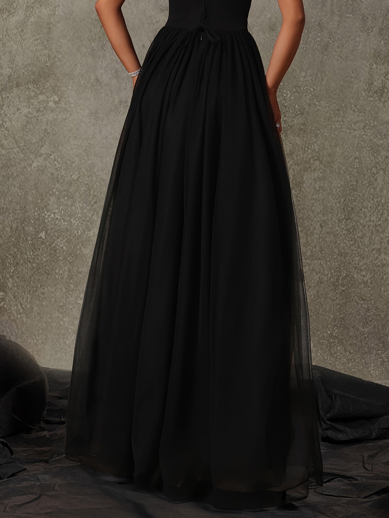 1 Peça Vestido de Noite Elegante Sereia para Mulheres - Vestido Longo Formal com Silhueta A-Line e Cauda de Sereia, Vestido de Festa de Casamento, Prom, Lavável à Mão, Cintura Ajustada e Alongada para Gala, Concerto, Cerimônia de Premiação