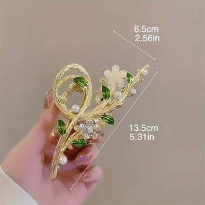 Presilha de Cabelo Olho-de-Gato Exclusiva - Grande Presilha Elegante para Mulheres, Acessório Vintage de Alto Padrão para Penteados