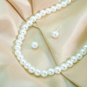 3 Peças Conjunto Elegante de Pérolas Imitação para Mulheres - Colar e Brincos Ajustáveis com Múltiplas Pérolas Imitação, Pérola Branca Falsa, Colar Minimalista para Casamento/Festa/Dia a Dia, Presente para Esposa, Namorada, Mãe (Luxo Acessível)