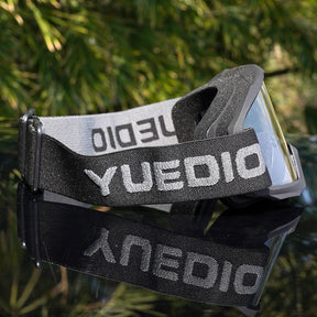 YUEDIO Óculos de Esqui Montados na Cabeça com Espelho UV e Alça Elástica Ajustável - Armação Rosa, Tons Branco/Rosa para Homens & Mulheres, Viseira Sobreóculo para Snowboarding, Esquiar, Óculos à Prova de Vent, Fora de Estrada, Óculos de Neve para Homens, Óculos de Neve para Mulheres, Equipamento para Neve, Equipamento de Neve para Homens, Fora de estrada, Tons Para Homens, Escudo, Óculos de Inverno, Equipamento de Snowboard, Equipamento de Snowboard,