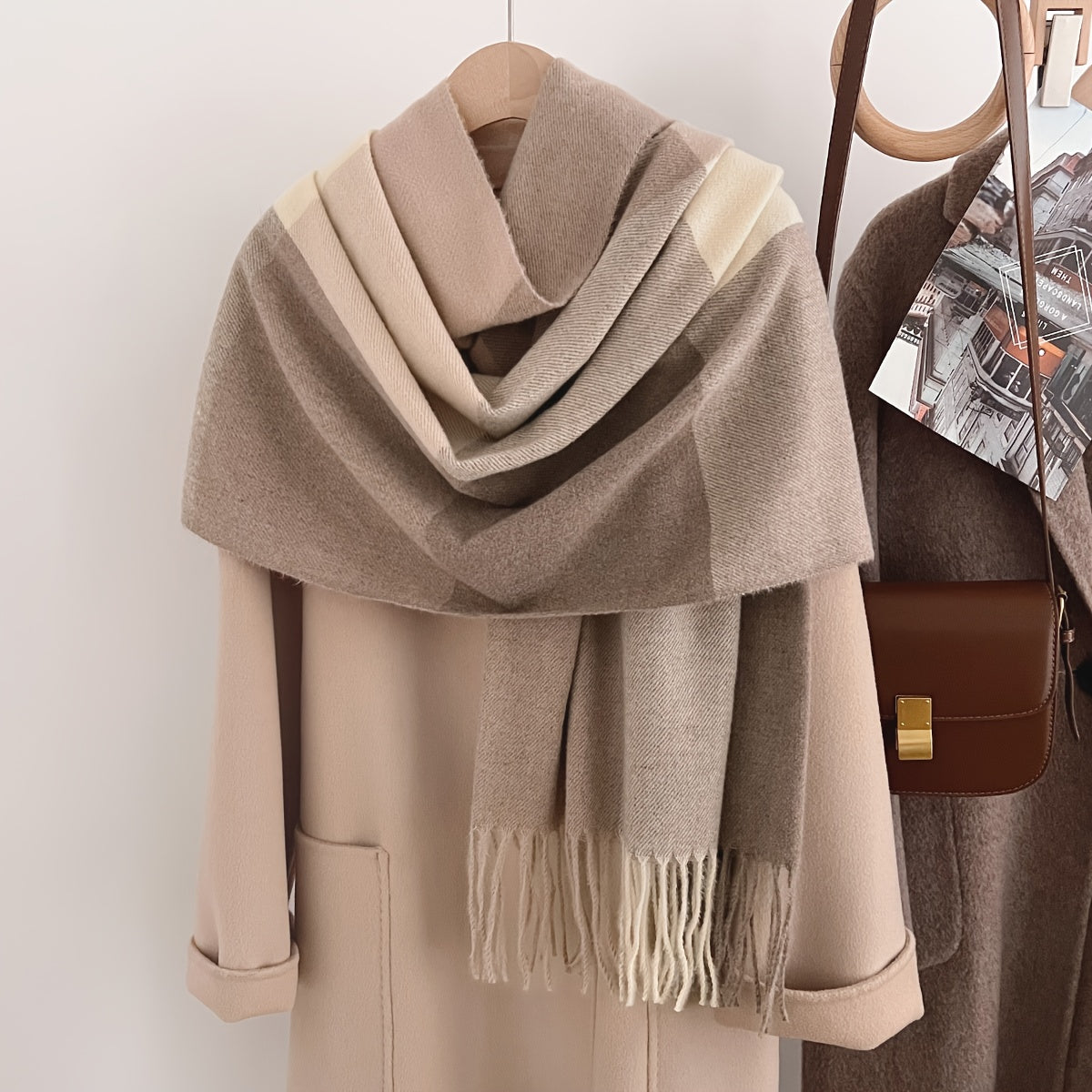 Cachecol de Inverno Elegante para Mulheres - Xale Longo e Grande em Bege/Marrom/Beige Claro/Cinza/Branco, Macio à Prova de Vento & Respirável. Ideal Para Looks Casuais ou Formais no Escritório, Ótimo Pra Viagem! Colarinho Durable Não Elástico, Cachecol para Mulheres, Cachecol de Inverno para Mulheres, Cachecol para Mulheres Inverno, Roupas de Inverno para Mulheres, Xale para Mulheres, Lenços para Mulheres, Lenços para Mulheres, Cachecol para Homens, Cachecol de Inverno 