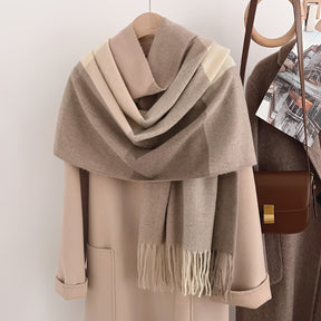 Cachecol de Inverno Elegante para Mulheres - Xale Longo e Grande em Bege/Marrom/Beige Claro/Cinza/Branco, Macio à Prova de Vento & Respirável. Ideal Para Looks Casuais ou Formais no Escritório, Ótimo Pra Viagem! Colarinho Durable Não Elástico, Cachecol para Mulheres, Cachecol de Inverno para Mulheres, Cachecol para Mulheres Inverno, Roupas de Inverno para Mulheres, Xale para Mulheres, Lenços para Mulheres, Lenços para Mulheres, Cachecol para Homens, Cachecol de Inverno 