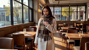 Lenço Vintage de Xadrez para Mulheres - Padrão Geométrico, Acessório de Inverno Quente e Elegante, Versátil para Vestidos Casuais ou Formais, Lavar à Mão ou Limpar a Seco, Perfeito para Outono e Inverno, Acessório de Moda de Inverno | Lenço Vintage de Xadrez | Textura, Lenço de Tartan Marrom, Lenço Marrom, Lenço para Mulheres (on /), Lenço de Inverno para Mulheres, Lenço Elegante para Mulheres, Lenço de Xadrez, Xaile para Mulheres, Lenços Elegantes para Mulheres, Bandana