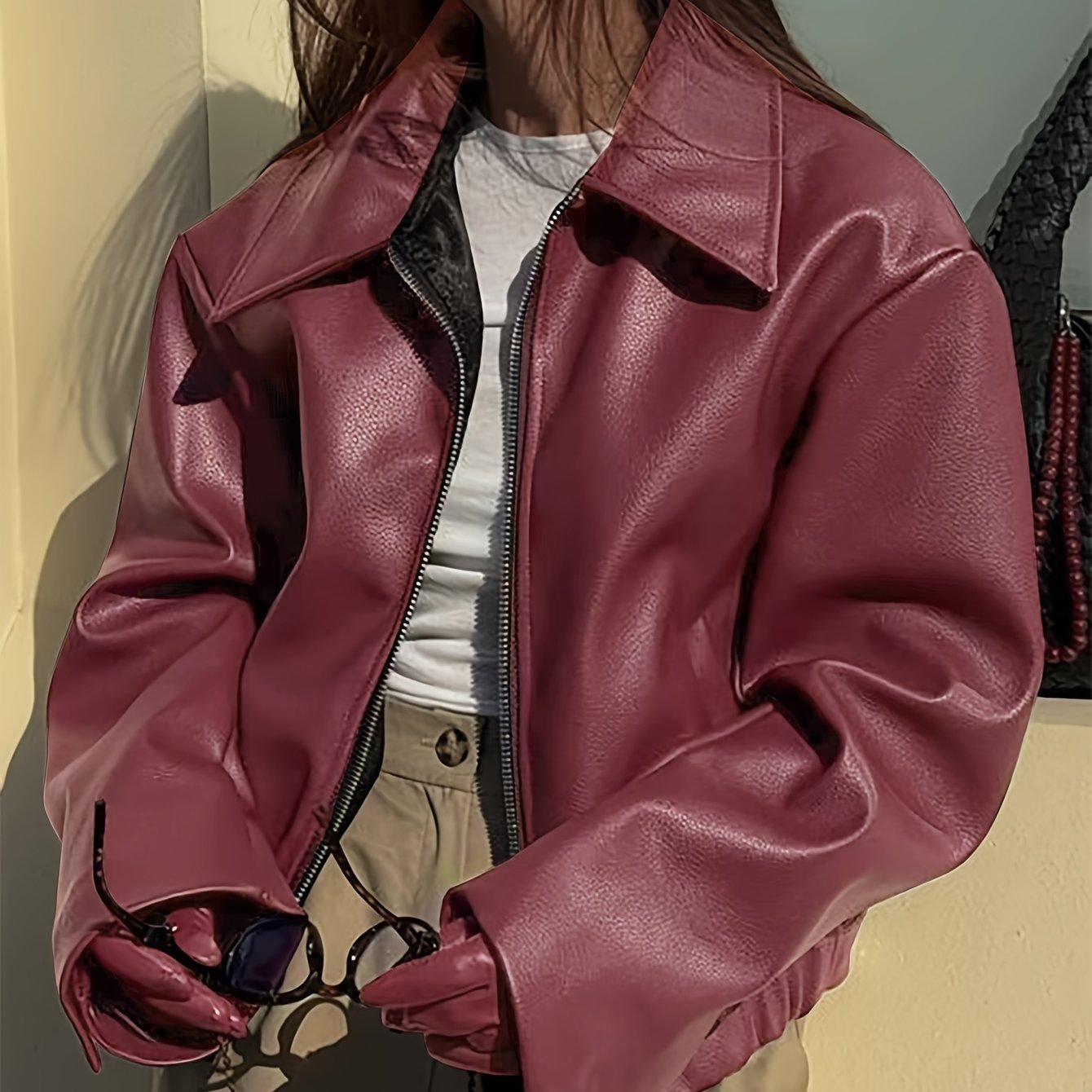 Elegant Retro Motorcycle Jacket - Timeless Style for Every Season