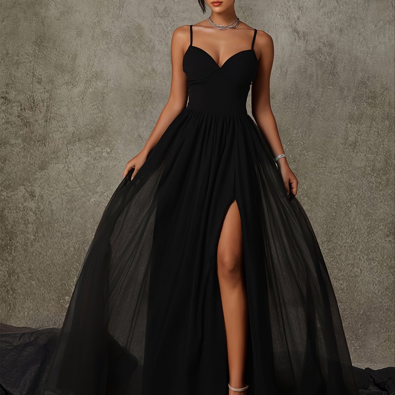 Elegant Mermaid Evening Gown with A-Line Silhouette