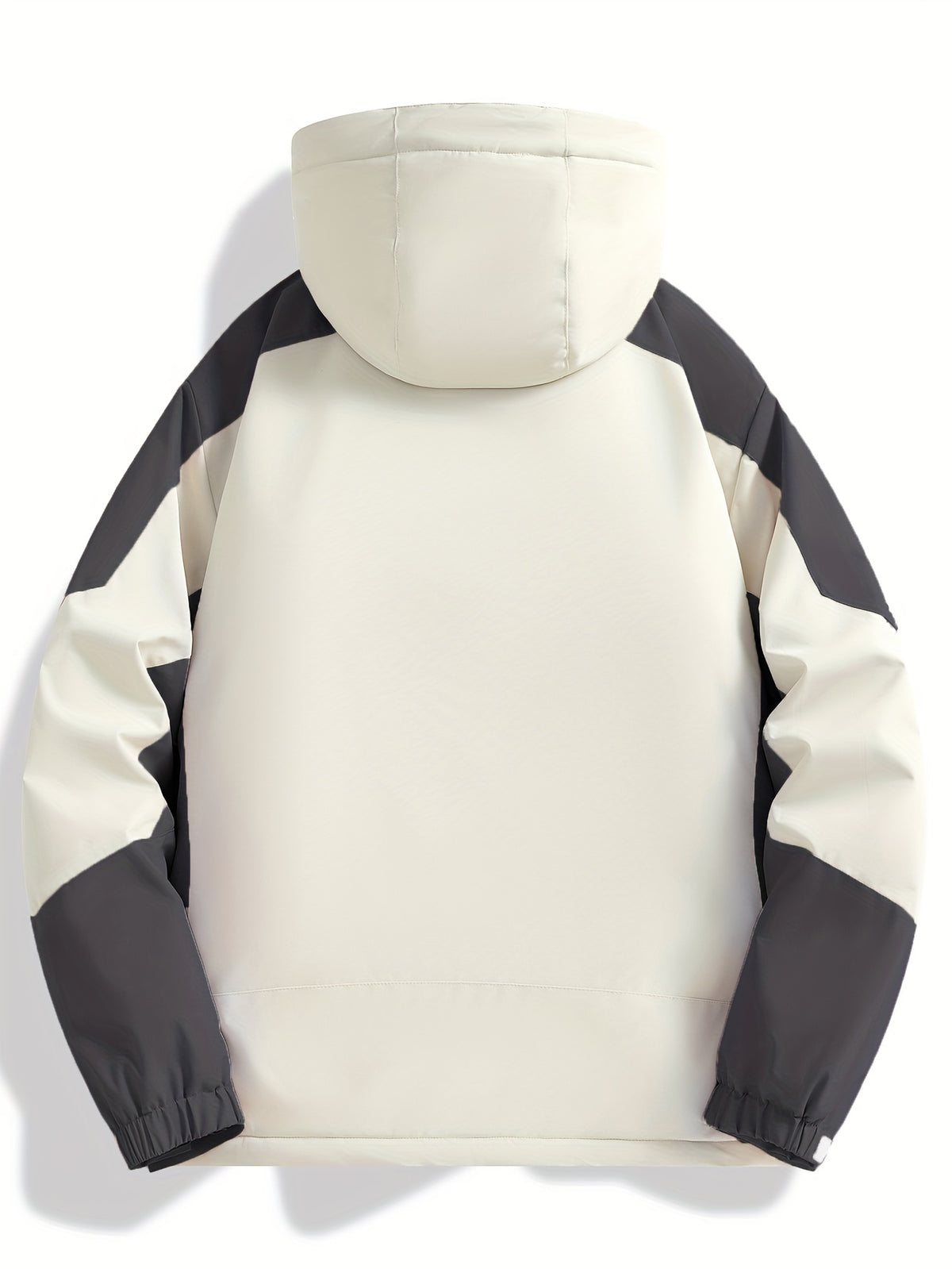 Jaqueta de Esqui Feminina à Prova de Vento e Isolada - Casaco de Inverno com Capuz, Bloco de Cores Branco/Preto, Mangas Longas com Bolsos Zíperados para Ski Alpino/Freestyle & Snowboard - Lavável em Máquina, Equipamento para Clima Frio, Estética Moderna, Material de Alta Performance, Para Entusiastas do Ar Livre