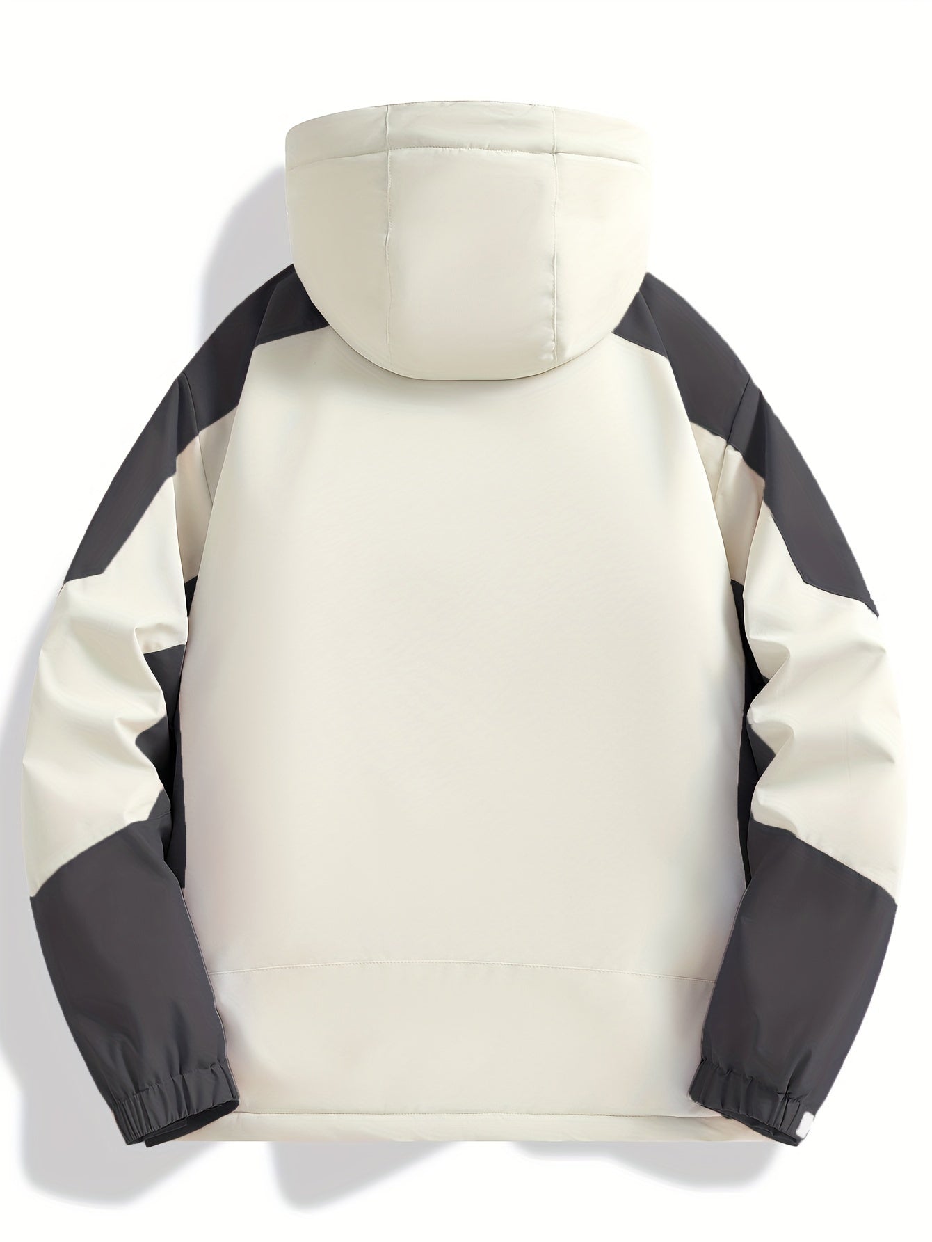 Jaqueta de Esqui Feminina à Prova de Vento e Isolada - Casaco de Inverno com Capuz, Bloco de Cores Branco/Preto, Mangas Longas com Bolsos Zíperados para Ski Alpino/Freestyle & Snowboard - Lavável em Máquina, Equipamento para Clima Frio, Estética Moderna, Material de Alta Performance, Para Entusiastas do Ar Livre