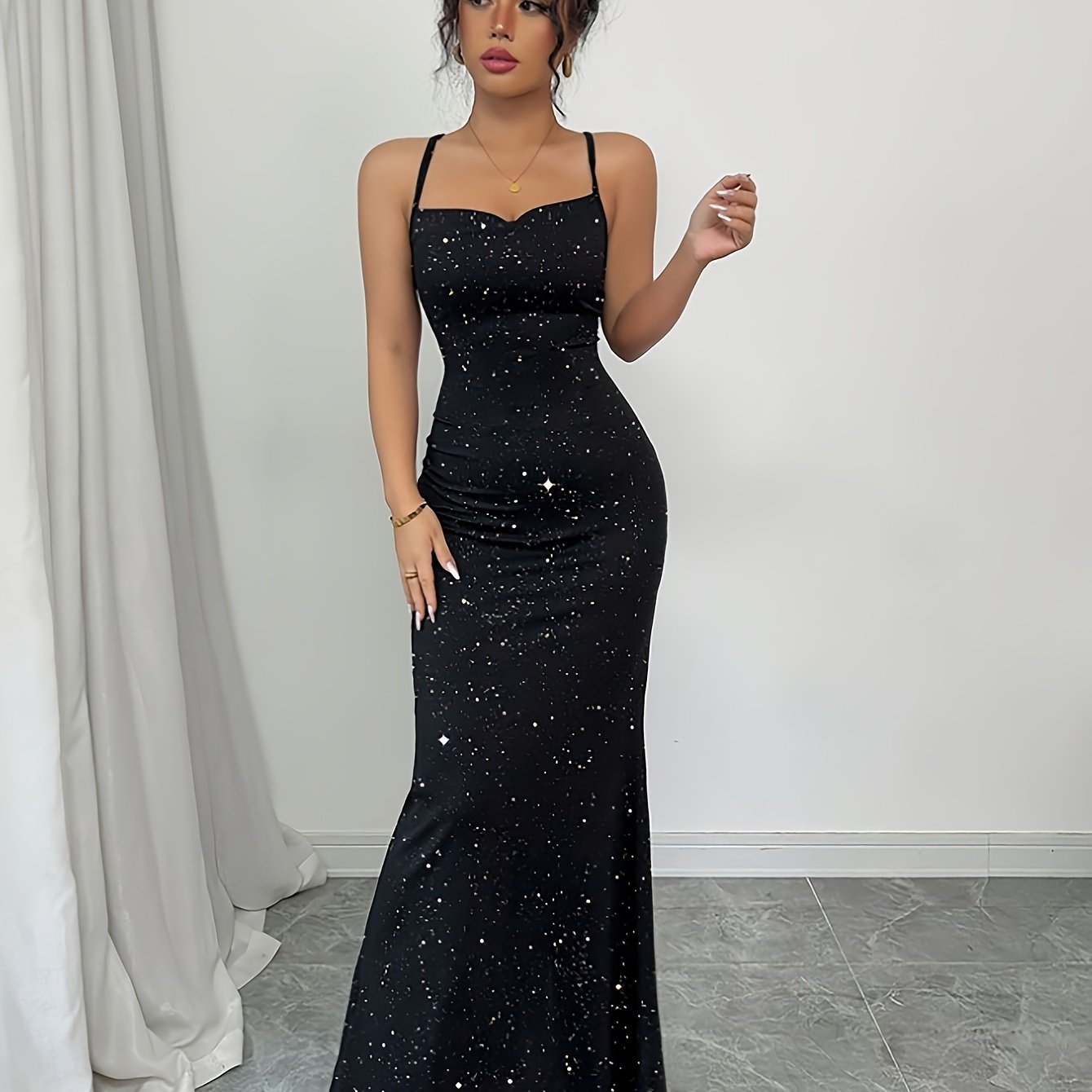 Stunning Mermaid Backless Dress with Cross Straps