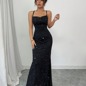 Stunning Mermaid Backless Dress with Cross Straps