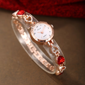 Conjunto de 3 relógios de pulso elegantes para mulheres - Movimento de quartzo, caixa e pulseira em liga, mostrador redondo com acentos de pedras falsas coloridas - Presente perfeito para o Dia da Mãe, aniversários, aniversários, conjunto de relógios de pulso, acessório de aniversário, design sofisticado, relógio durável