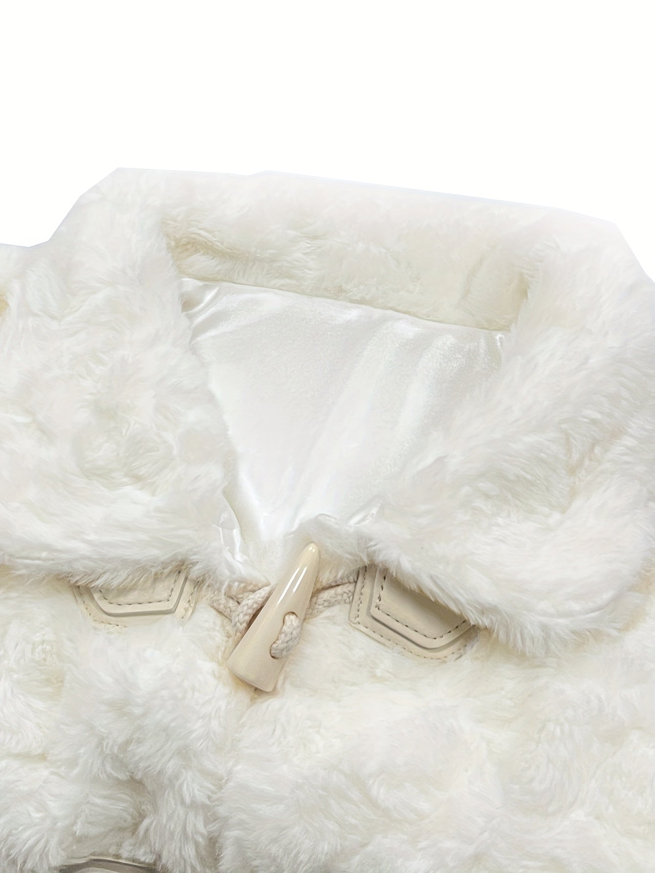 Casaco de Inverno Feminino com Botões de Lapela e Forro Térmico Espesso