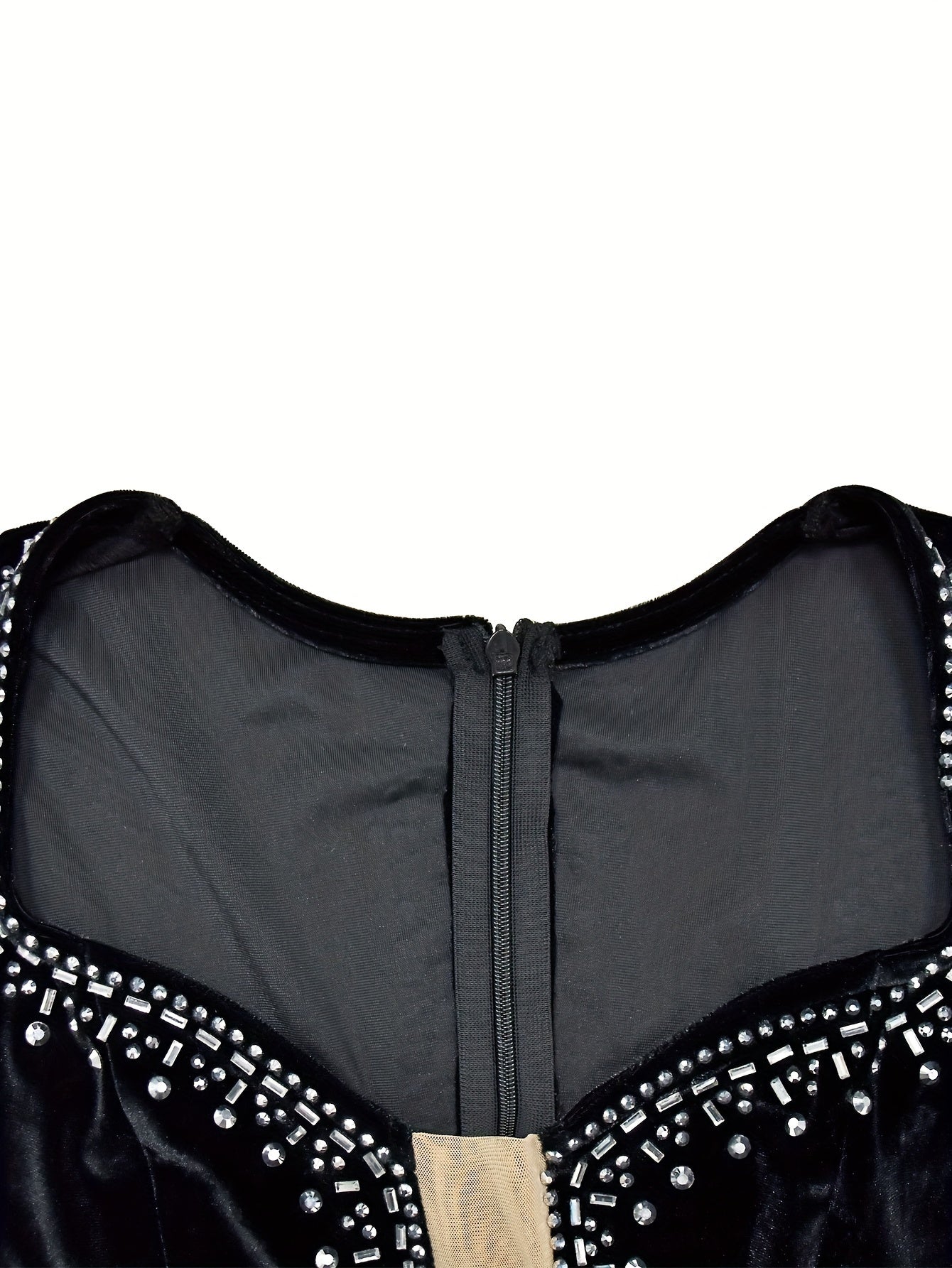 Vestido Sereia Elegante de Mangas Compridas com Detalhes em Cascata - Tamanho Adulto, Coleção Outono/Inverno